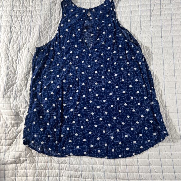 Old Navy Blue Polka Dot Swing Top for Women Size M - Picture 9 of 9